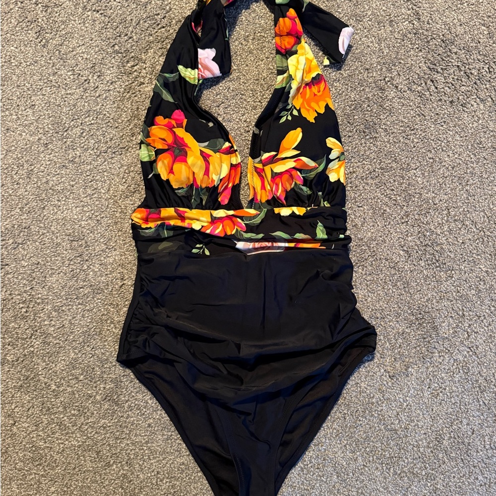 Floral Halter Swimsuit